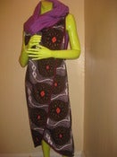 Image of purple peacock maxi wrap vest