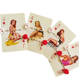 Image of Poker Pin-up hair slides