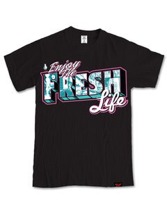 Image of Enjoying The Fresh Life T-Shirt in Black [PRE-ORDER]