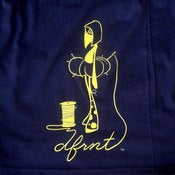 Image of PIN . navy blue . yellow