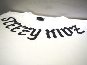 Image of Steezy Kidz Neck Print Tee White