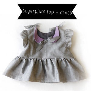 Image of THE SUGARPLUM top + dress PDF pattern