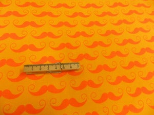 Image of Master Stache - Tone on Tone Yellow/Orange on Cotton Lycra (Per 2 Yards, Shipped)