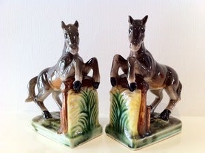 Image of VINTAGE HORSE BOOKENDS