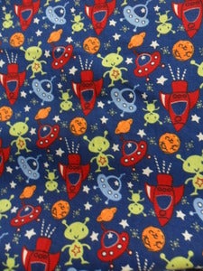 Image of Spacious - Alien Story on Soft Cotton Rib Knit. Per 2 Yards.