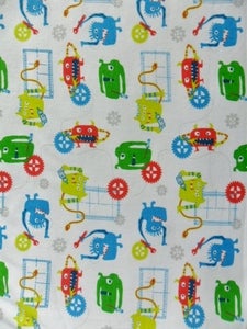 Image of Horror Factory - Monsters at Work (Cotton Rib Knit) Per 2 Yards, Shipped