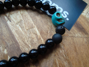 Image of Glossy Agate & Blue Skull
