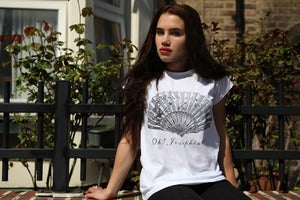 Image of JOSEPHINE white raw t-shirt