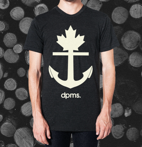 Image of dpms. Anchor Tri-Black Tee - Unisex PRESALE