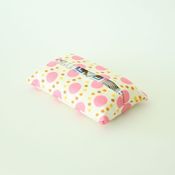 Image of travel tissue case - pink & yellow dots
