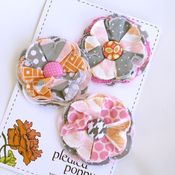 Image of set of 3 posy pins - 843
