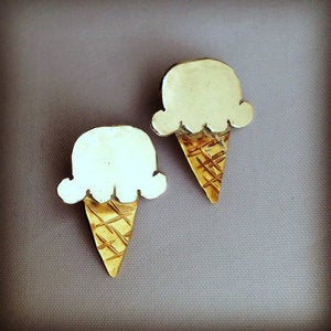 Image of Ice Cream Cone Studs