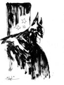 Image of sketch; Batman