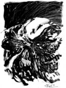 Image of sketch; Swamp Thing