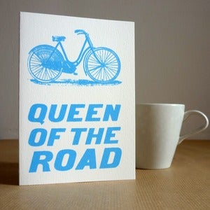 Image of Queen of the Road bicycle card