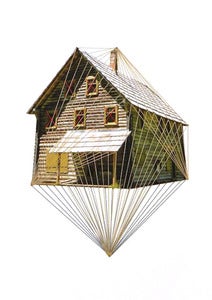 Image of Original hand threaded art work:"Float"
