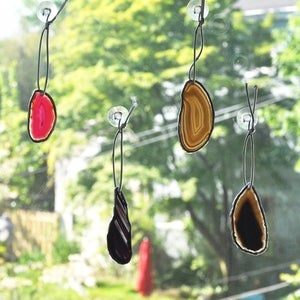 Image of Agate Geode Ornaments, group 10