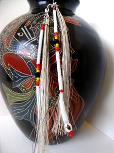 Image of White and Red Dangles