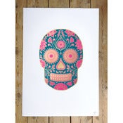 Image of Day of the Dead Sugar Skull Gold Screen Print