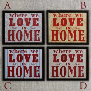 Image of Love Is Home (framed print)