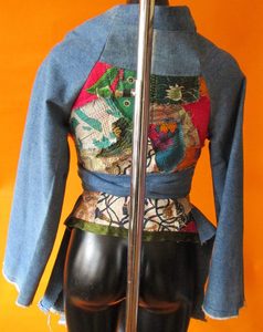 Image of Saami & Denim Wrap Kimono Jacket