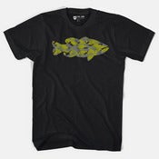 Image of Bass Brigade Lunker Camo Tee - Black