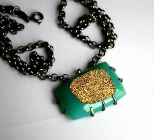 Image of 24k Gold Plated Drusy Pendant