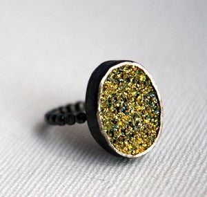 Image of Chartreuse Drusy Ring