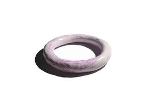 Image of MARBLED COLLECTION / SCULPTED BANGLE in purple//