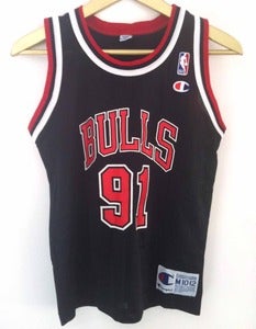 Image of Vintage Champion Rodman Jersey - Black
