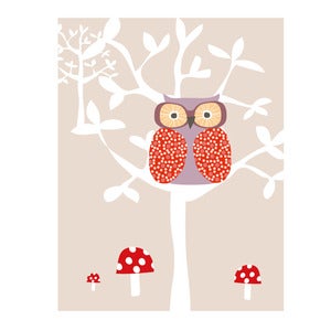 Image of Owl Tree Art Print