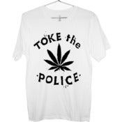 Image of Toke the Police T-shirt | Black on White