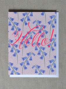 Image of "Hello" Bluebells Note Card