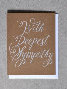 Image of "With Deepest Sympathy" Note Card