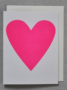 Image of Neon Pink Heart Card