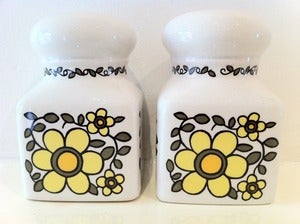 Image of RETRO TAUNTON VALE SALT AND PEPPER POTS 