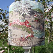 Image of Blossom Scenic Barkcloth Lampshade