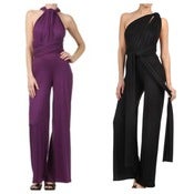 Image of Bold & Beautiful Jumpsuit (Colors: Dk. Purple, Black)