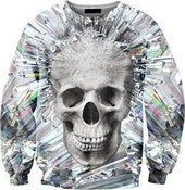 Image of Crystal Skull Overprint Sweatshirt
