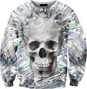 Image of Crystal Skull Overprint Sweatshirt