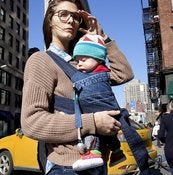 Image of REWEAR NYC Recycled Denim Baby Carrier