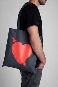 Image of Breaking Hearts Flamingo Tote Bag