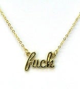 Image of Cursive Curse Necklace