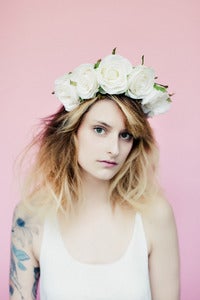 Image of Ivory Rose Floral Crown
