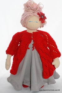 Image of Knitted Cardigans for MamAmor Dolls-  Long - 