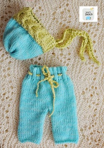 Image of Green & Blue Hat and Pant Set