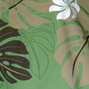 Image of Green White Flowers