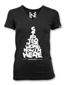 Image of Started in the Womb...Now I'm Here Women's V-Neck