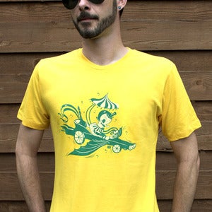 Image of Mens Peppermint Man T-Shirt: "Colonel Mustard"