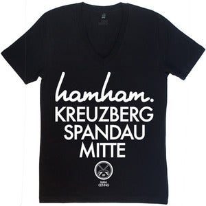 Image of hamham.Berlin - V-Neck Schwarz - Mann